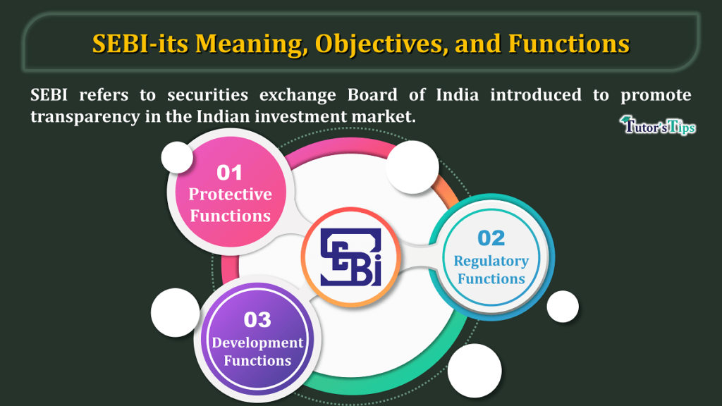 SEBI-its Meaning, Objectives, And 3 Functions - In Hindi - Tutorstips.in