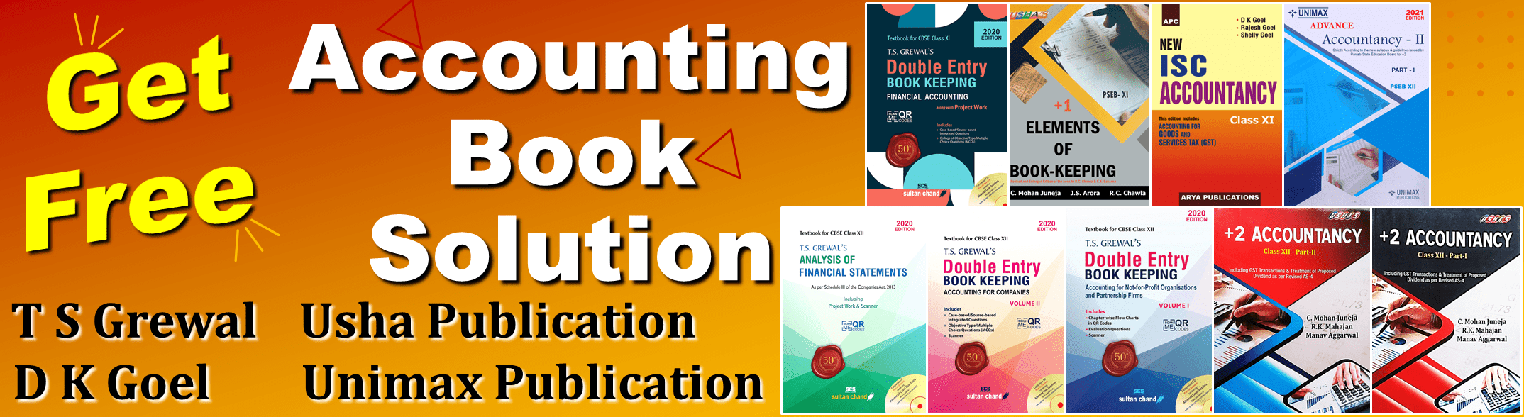 Free Accounting book Solution - Class 11 and Class 12